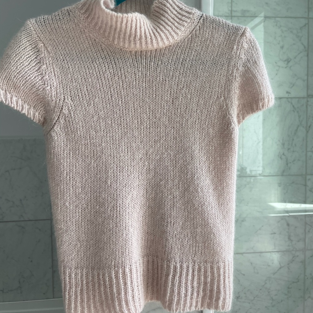 Italian Mohair Sweater Short Sleeve size S/M